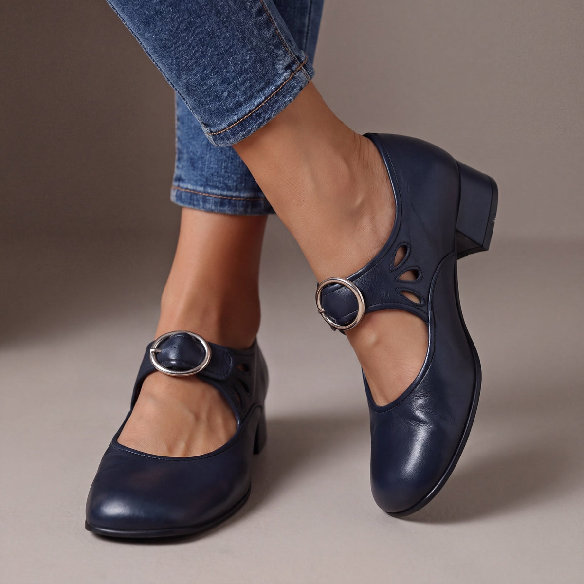 Ewa | Skórzane Buty Ortopedyczne Mary Jane
