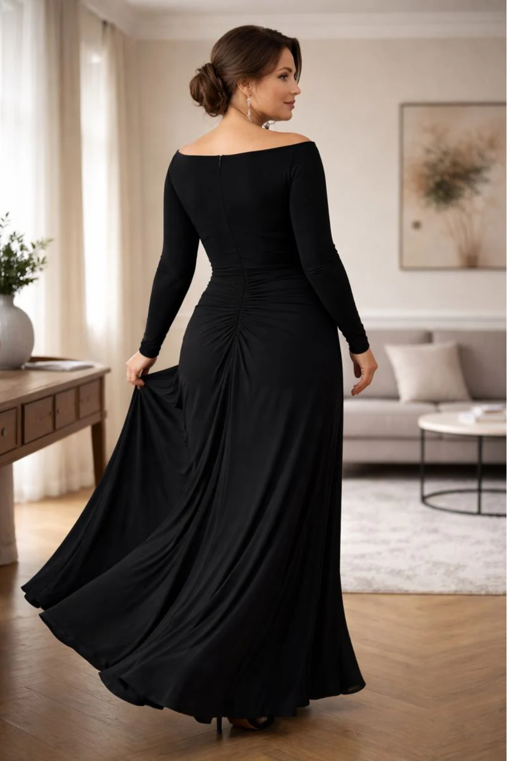 Rubi - Elegancka sukienka maxi, która nie opina i pięknie układa się na sylwetce 35+