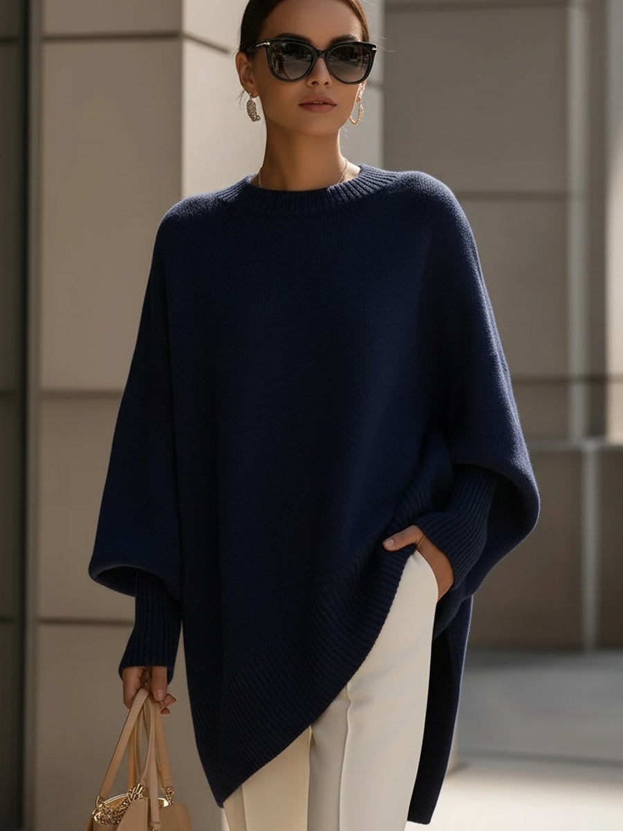 Klara | Oversize Sweter z Szerokim Dekoltem