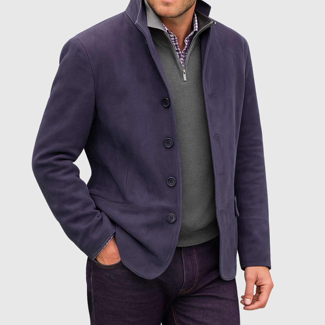 Iwan | Elegancka Męska Kurtka Zamszowa