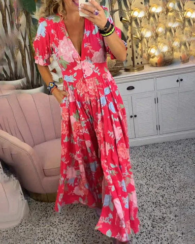 Katarzyna – Elegancka i wygodna długa sukienka