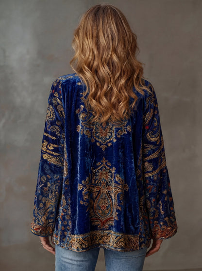 Michalina | Kolorowa Kurtka w Stylu Boho