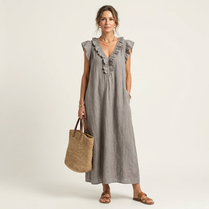Anita | Elegancka sukienka z falbanami