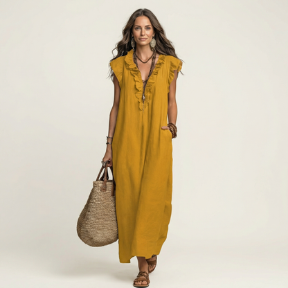 Anita | Elegancka sukienka z falbanami