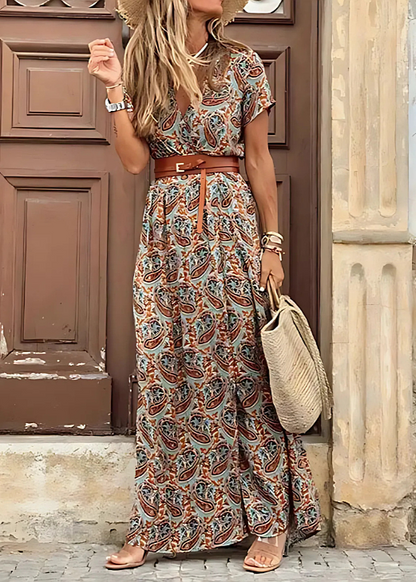Sybella - Zwiewna maxi sukienka boho