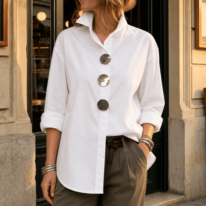 Alicja | Elegancka Bluzka z Ozdobnymi Guzikami