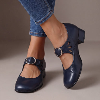 Ewa | Skórzane Buty Ortopedyczne Mary Jane
