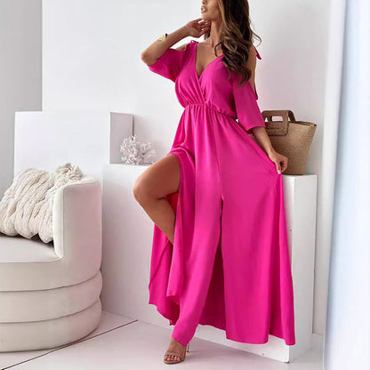 Valentina - Elegancka, seksowna sukienka z dekoltem w kształcie litery V