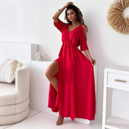 Valentina - Elegancka, seksowna sukienka z dekoltem w kształcie litery V